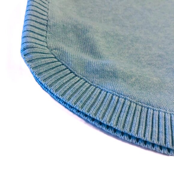 KINROSS 100% Cotton Sweater Iced Aqua Short Sleeve Round Hem Crew Neck Size L - Picture 9 of 14